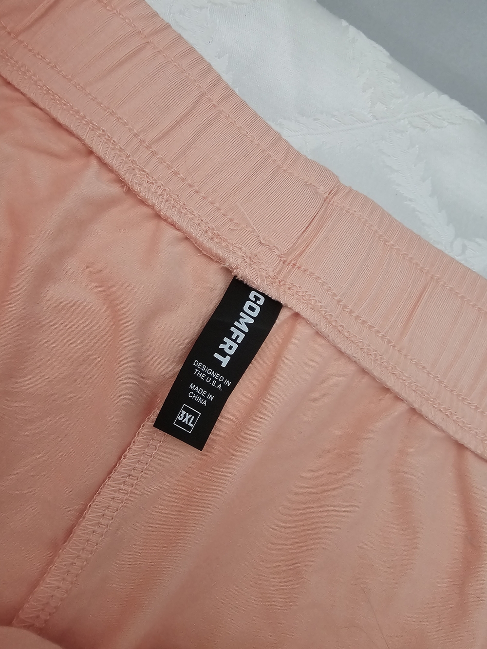 Comfrt Women’s Lightweight Peach Drawstring Sleep Shorts - Picture 4 of 7